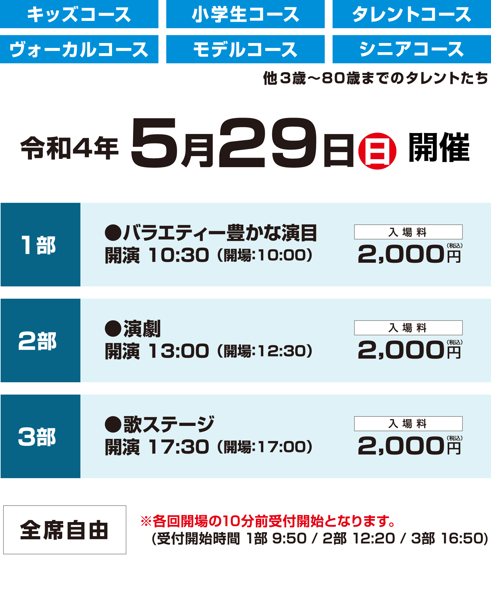 サンミュージック・アカデミー名古屋校定期発表会　令和4年　5月29日開催